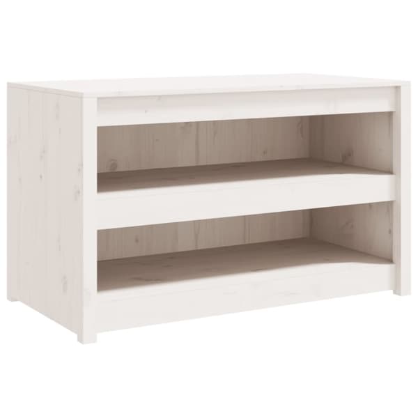 vidaXL udendørs køkkenskab 106x55x64 cm massivt fyrretræ hvid