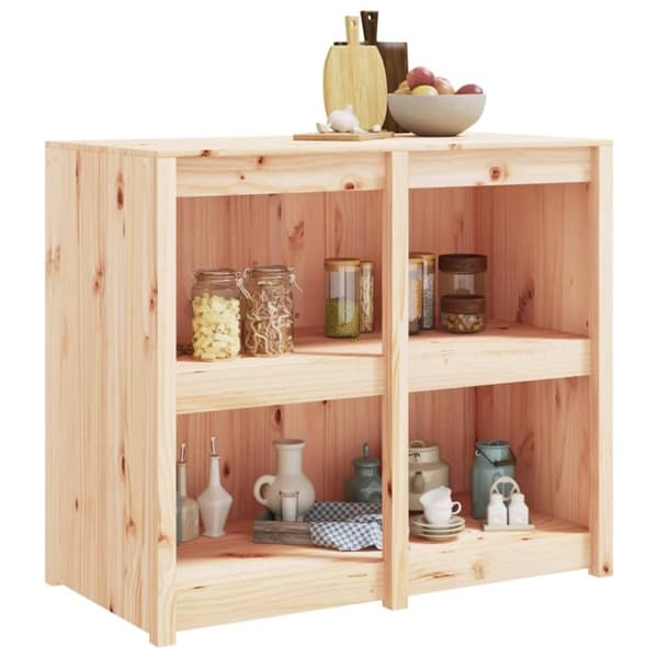 vidaXL udendørs køkkenskab 106x55x92 cm massivt fyrretræ