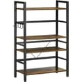 Miniatyrbillede 1 af 5: Rootz Køkkenhylde - Industrielt design - 4 hylder - 4 kroge - Ståhylde - Hylde - Brun + Sort - 65cm x 30cm x 102cm