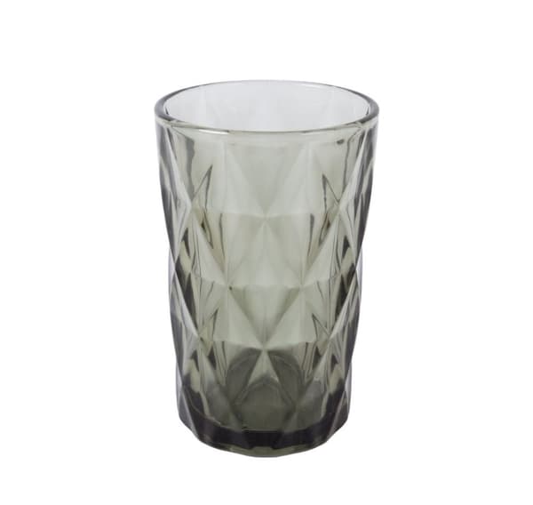 Højt drikkeglas CORAL 350ml, D8xH12cm, mørkegrå