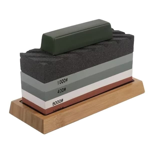 Slipsten Kit för Knivslipning / Slipblock - 400/1000/3000/8000 Knivslip
