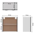 Pikkukuva 10 / 10: vidaXL Seinäkaappi musta 60x31x60 cm tekninen puu -  Keittiökaapit