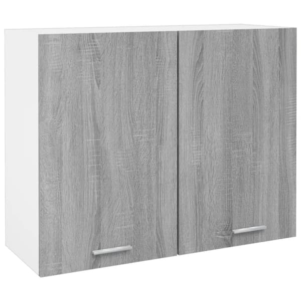 vidaXL vægskab 80x31x60 cm konstrueret træ grå sonoma-eg -  Køkkenskabe