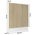 Pikkukuva 7 / 7: vidaXL Astianpesukoneen paneeli Sonoma-tammi 59,5x3x67 cm lastulevy -  Keittiökaapit
