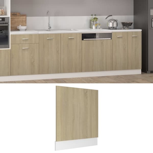 vidaXL Astianpesukoneen paneeli Sonoma-tammi 59,5x3x67 cm lastulevy - Keittiökaapit