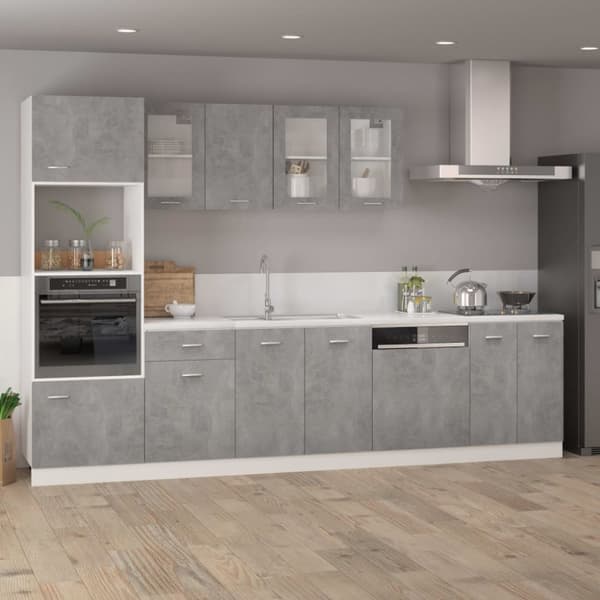 vidaXL Front för diskmaskin betonggrå 59,5x3x67 cm konstruerat trä -  Köksskåp
