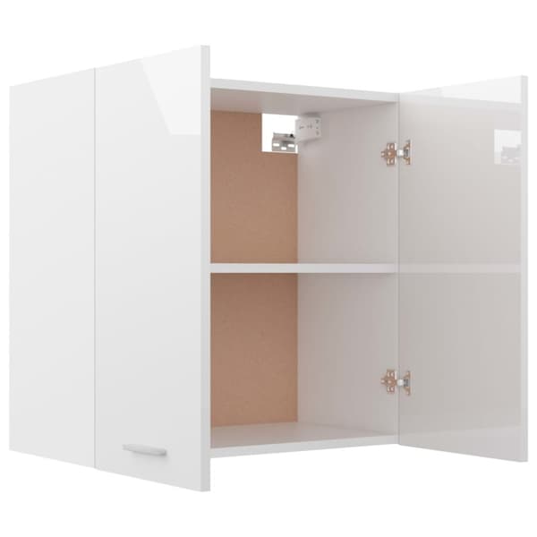vidaXL Seinäkaappi korkeakiilto valkoinen 60x31x60 cm tekninen puu -  Keittiökaapit