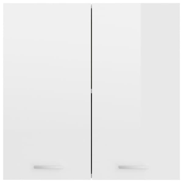 vidaXL Seinäkaappi korkeakiilto valkoinen 60x31x60 cm tekninen puu -  Keittiökaapit