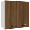 Pikkukuva 3 / 10: vidaXL Riippuva kaappi ruskea tammi 60x31x60 cm tekninen puu -  Keittiökaapit