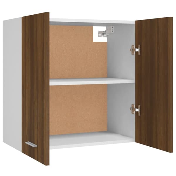 vidaXL Riippuva kaappi ruskea tammi 60x31x60 cm tekninen puu -  Keittiökaapit