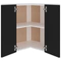 Pikkukuva 6 / 10: vidaXL Seinäkulmakaappi musta 57x57x60 cm tekninen puu -  Keittiökaapit
