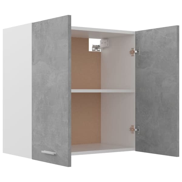 vidaXL vægskab 60x31x60 cm spånplade betongrå -  Køkkenskabe