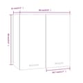 Pikkukuva 10 / 10: vidaXL Riippuva kaappi harmaa Sonoma 60x31x60 cm tekninen puu -  Keittiökaapit