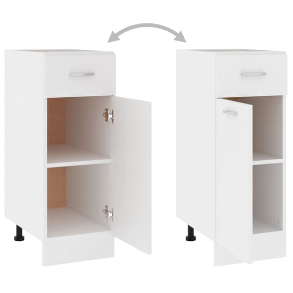 vidaXL underskab med skuffe 30x46x81,5 cm konstrueret træ hvid - Køkkenskabe