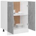 Pikkukuva 5 / 11: vidaXL Alakaappi betoninharmaa 60x46x81,5 cm tekninen puu -  Keittiökaapit
