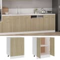 Pikkukuva 3 / 11: vidaXL Alakaappi Sonoma-tammi 60x46x81,5 cm tekninen puu -  Keittiökaapit