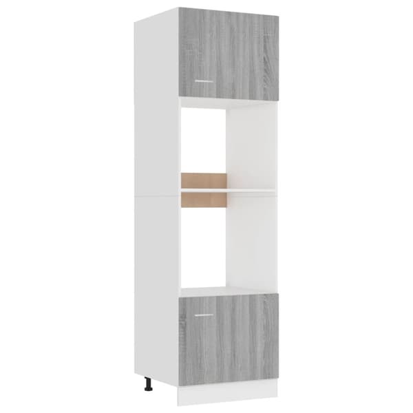vidaXL indbygningsskab køkken 60x57x207 cm konstrueret træ grå sonoma - Køkkenskabe