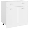 Miniatyrbillede 2 af 11: vidaXL skuffeunderskab 80x46x81,5 cm spånplade hvid -  Køkkenskabe