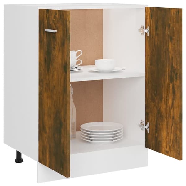 vidaXL Underskåp rökfärgad ek 60x46x81,5 cm konstruerat trä -  Köksskåp