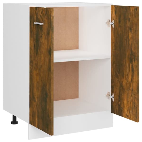 vidaXL Underskåp rökfärgad ek 60x46x81,5 cm konstruerat trä -  Köksskåp