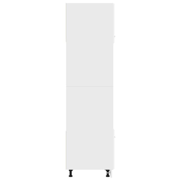 vidaXL Mikroaaltouunin kaappi valkoinen 60x57x207 cm tekninen puu - Keittiökaapit