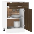Pikkukuva 5 / 11: vidaXL Alakaappi laatikolla ruskea tammi 50x46x81,5 cm tekninen puu -  Keittiökaapit