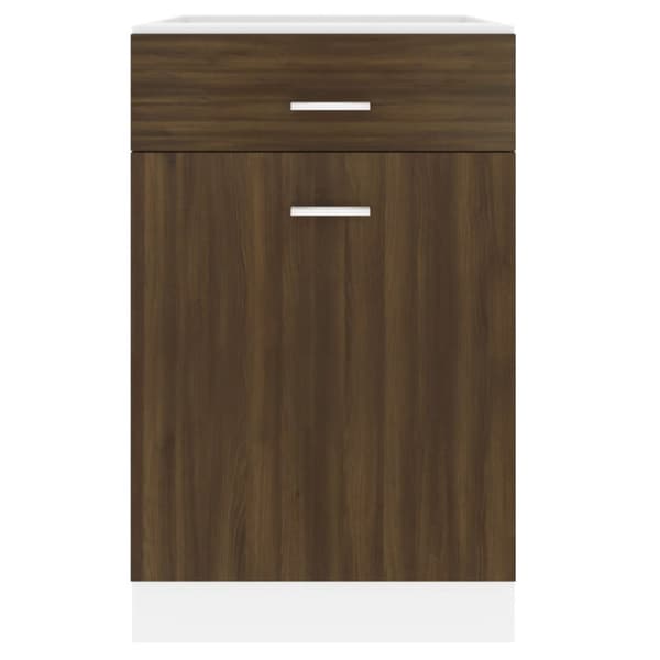 vidaXL Alakaappi laatikolla ruskea tammi 50x46x81,5 cm tekninen puu -  Keittiökaapit