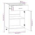 Pikkukuva 10 / 11: vidaXL Alakaappi laatikolla ruskea tammi 50x46x81,5 cm tekninen puu -  Keittiökaapit