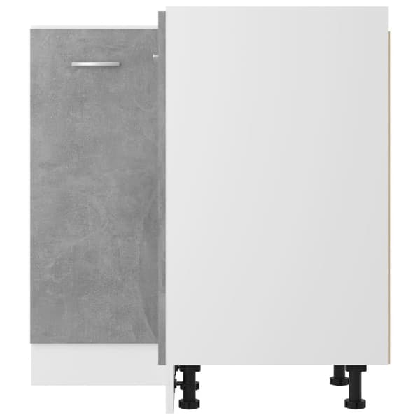 vidaXL hjørneunderskab 75,5x75,5x81,5 cm spånplade betongrå -  Køkkenskabe
