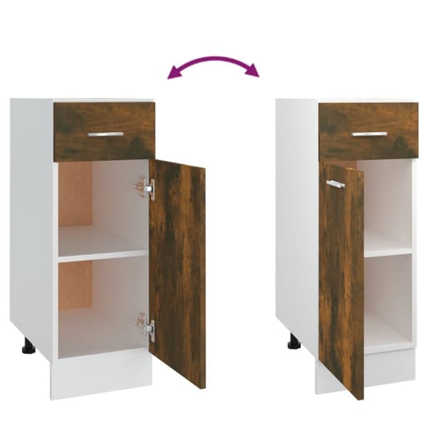 vidaXL Alakaappi laatikolla savutammi 30x46x81,5 cm tekninen puu -  Keittiökaapit