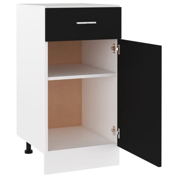 vidaXL underskab med skuffe 40x46x81,5 cm konstrueret træ sort -  Køkkenskabe