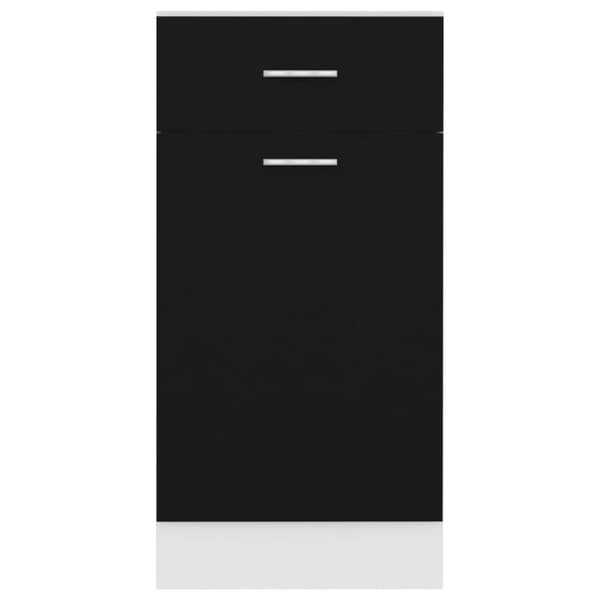 vidaXL underskab med skuffe 40x46x81,5 cm konstrueret træ sort -  Køkkenskabe