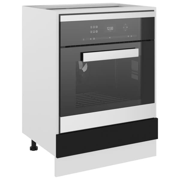 vidaXL ovnskab 60x46x81,5 cm konstrueret træ sort -  Køkkenskabe