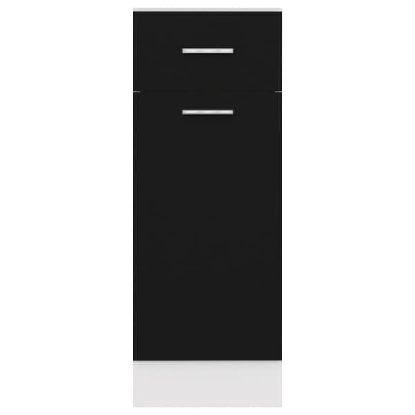 vidaXL Alalipastokaappi musta 30x46x81,5 cm lastulevy -  Keittiökaapit