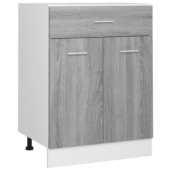 vidaXL køkkenskab m. skuffe 60x46x81,5 cm konstrueret træ grå sonoma -  Køkkenskabe