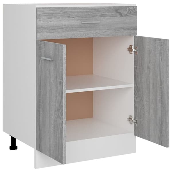 vidaXL køkkenskab m. skuffe 60x46x81,5 cm konstrueret træ grå sonoma -  Køkkenskabe