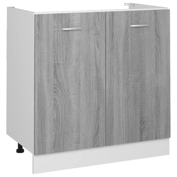 vidaXL Allaskaappi harmaa Sonoma 80x46x81,5 cm tekninen puu -  Keittiökaapit