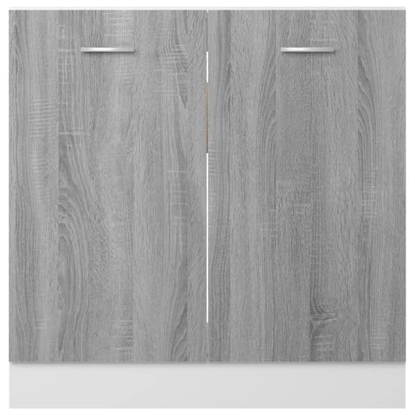 vidaXL Allaskaappi harmaa Sonoma 80x46x81,5 cm tekninen puu -  Keittiökaapit