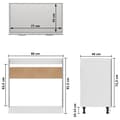 Pikkukuva 11 / 11: vidaXL Allaskaappi harmaa Sonoma 80x46x81,5 cm tekninen puu -  Keittiökaapit