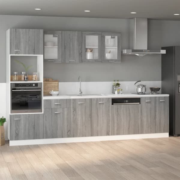 vidaXL Allaskaappi harmaa Sonoma 80x46x81,5 cm tekninen puu -  Keittiökaapit