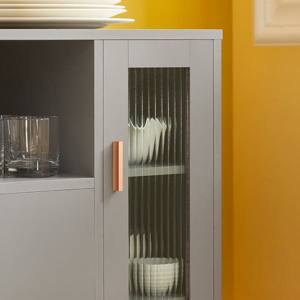 Rootz Modern keittiökaappi - Senkki - Eteisen vaatekaappi - Lipasto - MDF ja metallirakenne - Säädettävät hyllyt - Kaatumaton muotoilu - 80 cm x 75 cm