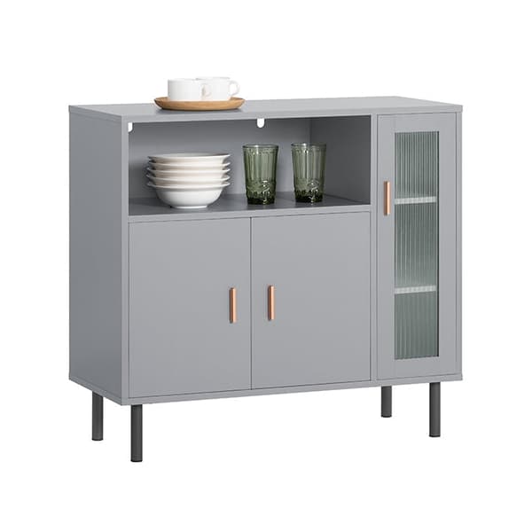 Rootz Modern keittiökaappi - Senkki - Eteisen vaatekaappi - Lipasto - MDF ja metallirakenne - Säädettävät hyllyt - Kaatumaton muotoilu - 80 cm x 75 cm