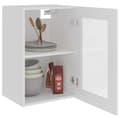 Miniatyrbillede 5 af 11: The Living Store væghængt glasskab 40x31x60 cm konstrueret træ hvid -  Køkkenskabe