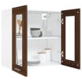 Miniatyrbillede 8 af 10: The Living Store væghængt glasskab 60x31x60 cm konstrueret træ brun egetræ -  Køkkenskabe