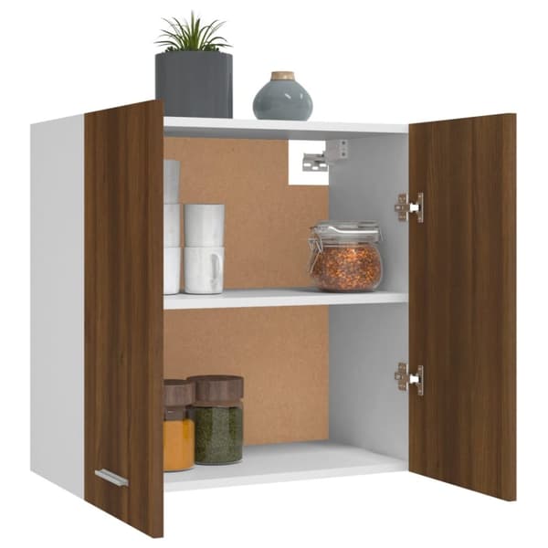 The Living Store Riippuva kaappi ruskea tammi 60x31x60 cm tekninen puu - Keittiökaapit