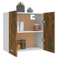 Miniatyrbillede 5 af 10: The Living Store vægskab 60x31x60 cm konstrueret træ røget egetræsfarve -  Køkkenskabe