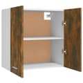 Miniatyrbillede 7 af 10: The Living Store vægskab 60x31x60 cm konstrueret træ røget egetræsfarve -  Køkkenskabe