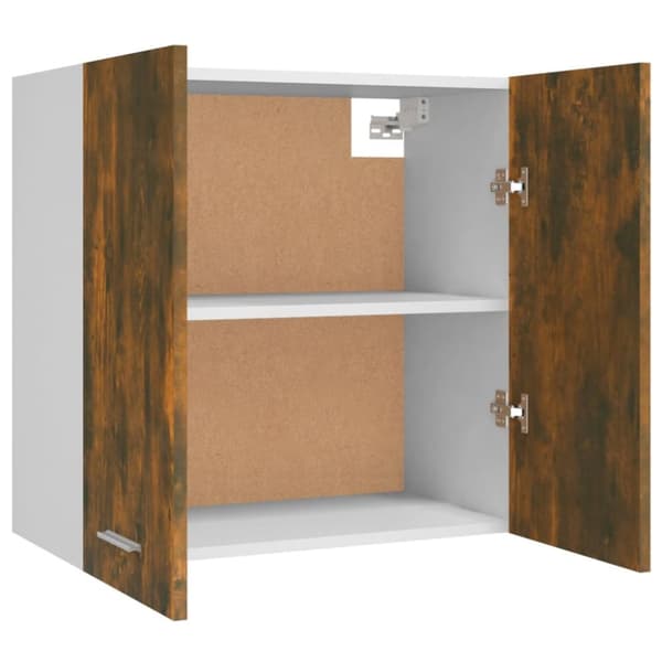 The Living Store vægskab 60x31x60 cm konstrueret træ røget egetræsfarve -  Køkkenskabe