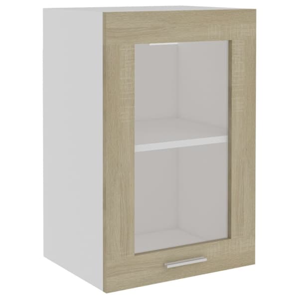 The Living Store væghængt glasskab 40x31x60 cm konstrueret træ sonoma-eg -  Køkkenskabe