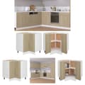Miniatyrbillede 1 af 11: The Living Store hjørneunderskab 75,5x75,5x81,5 cm konstrueret træ sonoma-eg -  Køkkenskabe